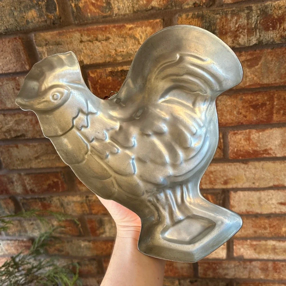 Vintage Copper Rooster Jello Mold Wall Hanging Kitchen Decor Chicken Korea